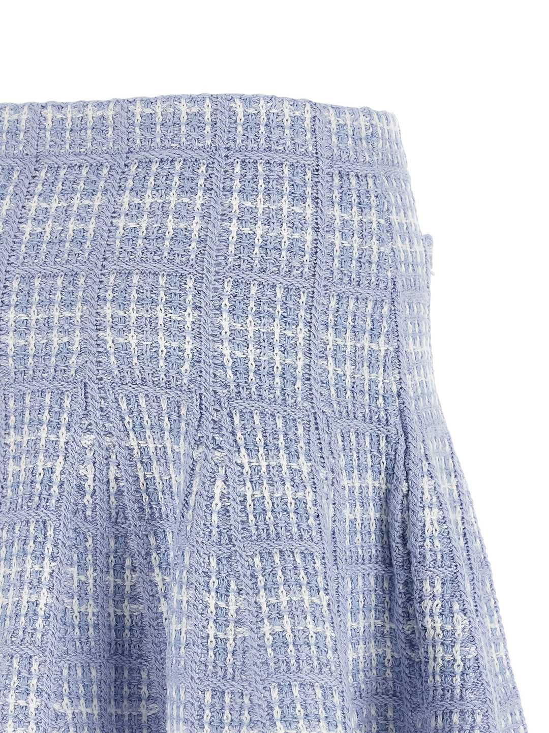 Self-Portrait Blue Cotton Long Skirt