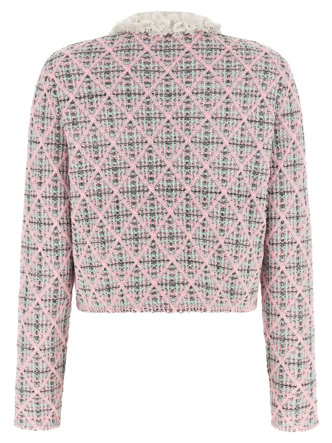 Self-Portrait Multicolor Cotton Cardigan