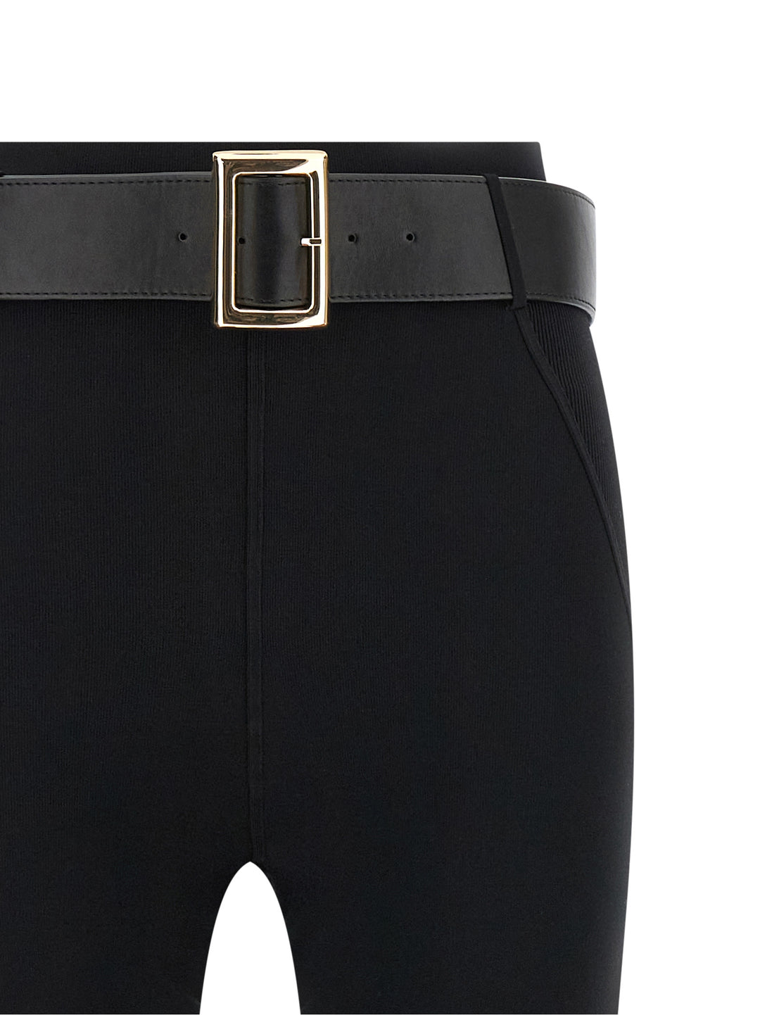 Self-Portrait Black Viscose Leggings