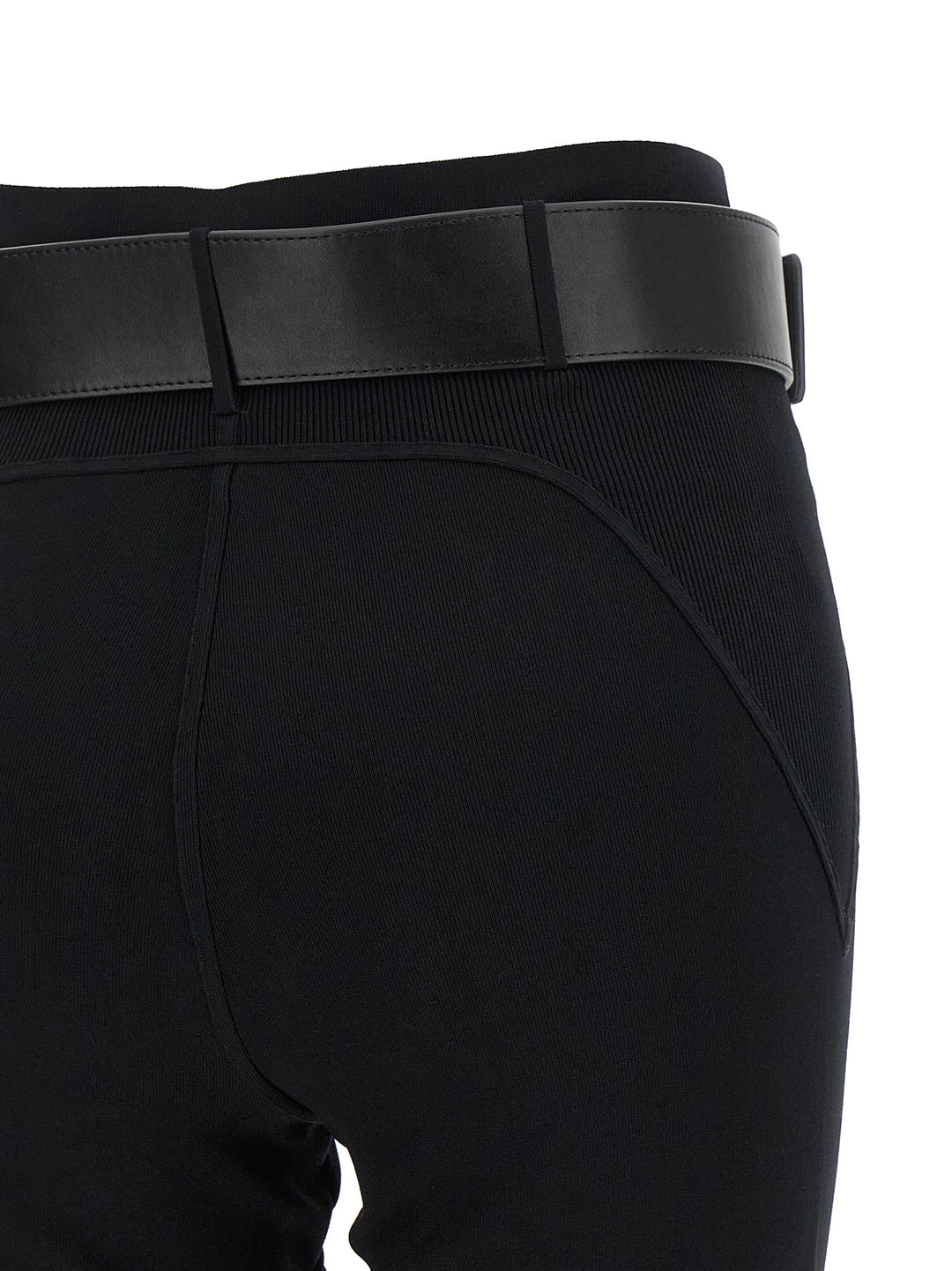 Self-Portrait Black Viscose Leggings