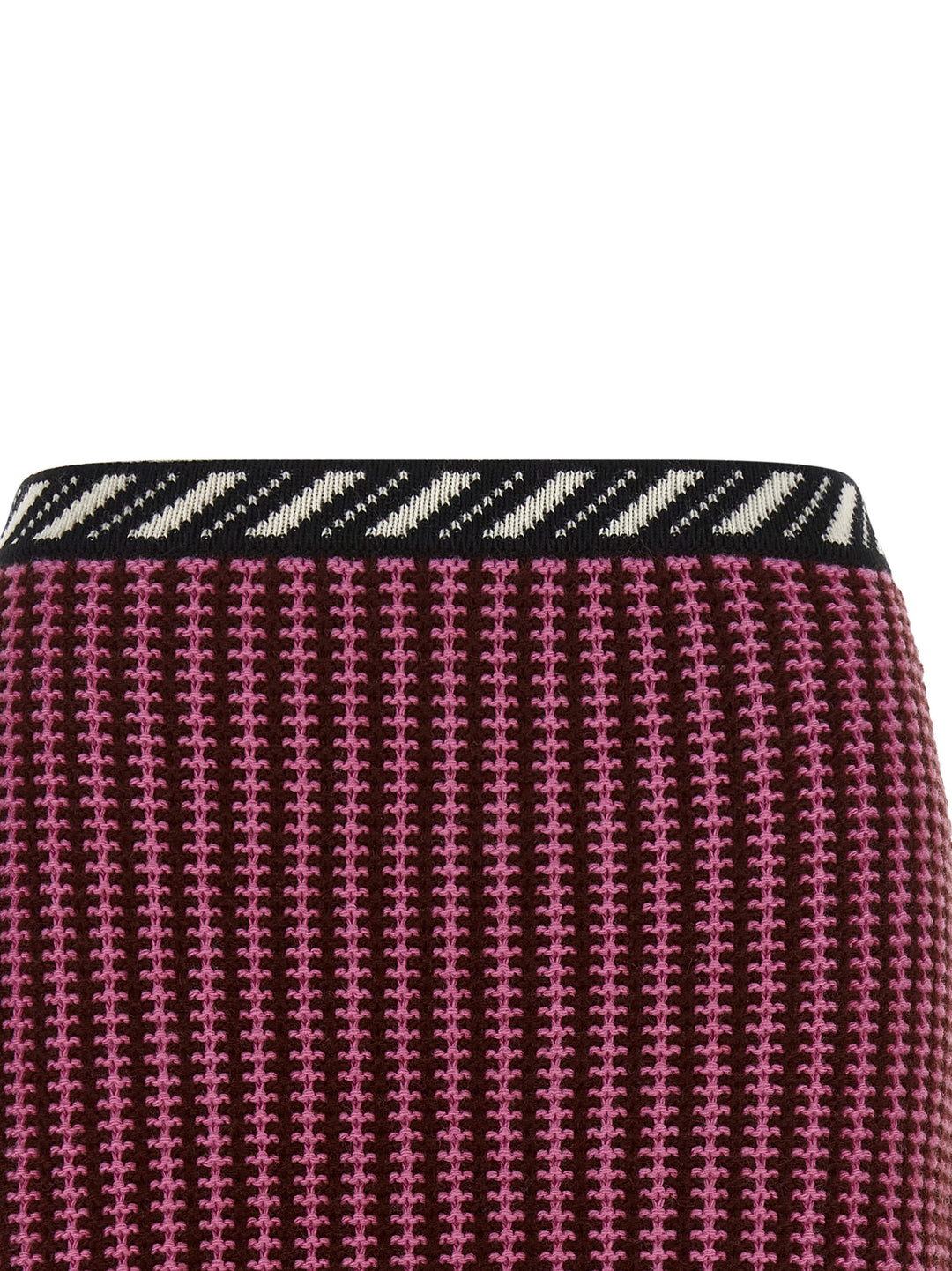 Versace Multicolor Virgin Wool Long Skirt