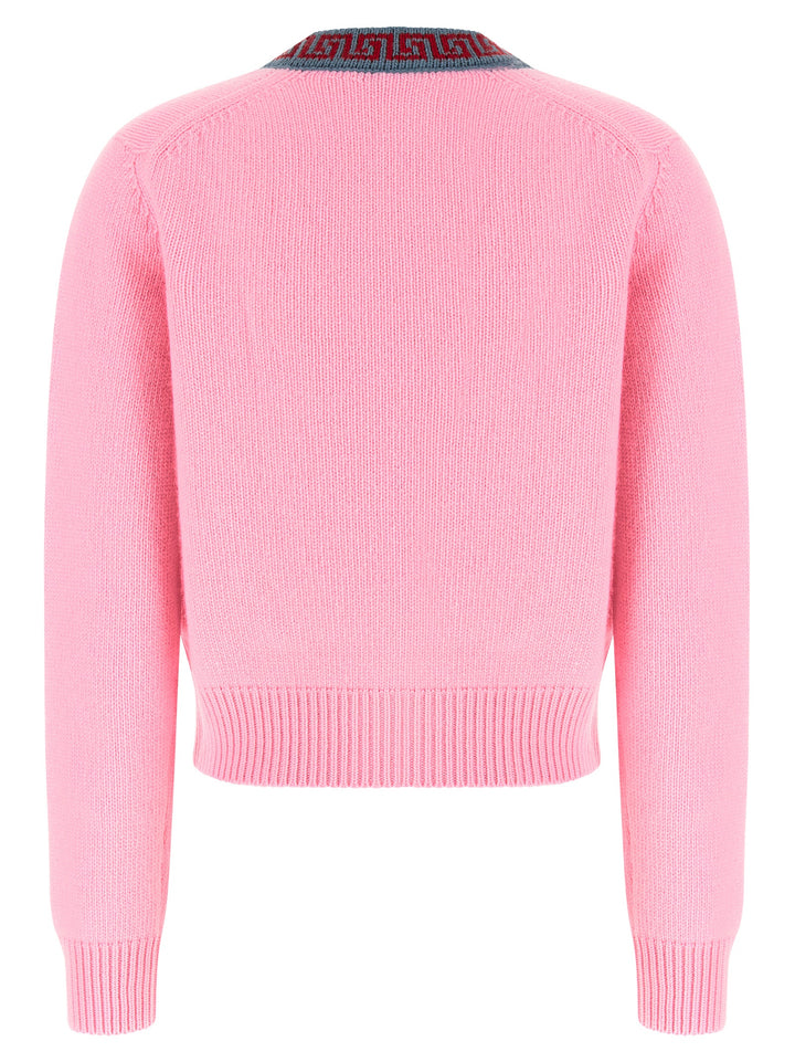 Versace Multicolor Virgin Wool Cardigan