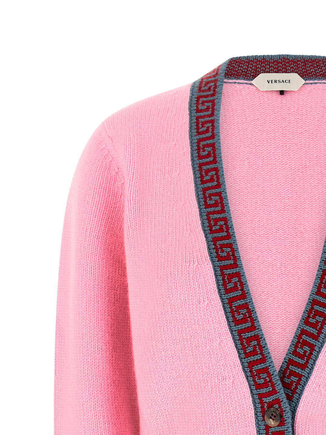 Versace Multicolor Virgin Wool Cardigan