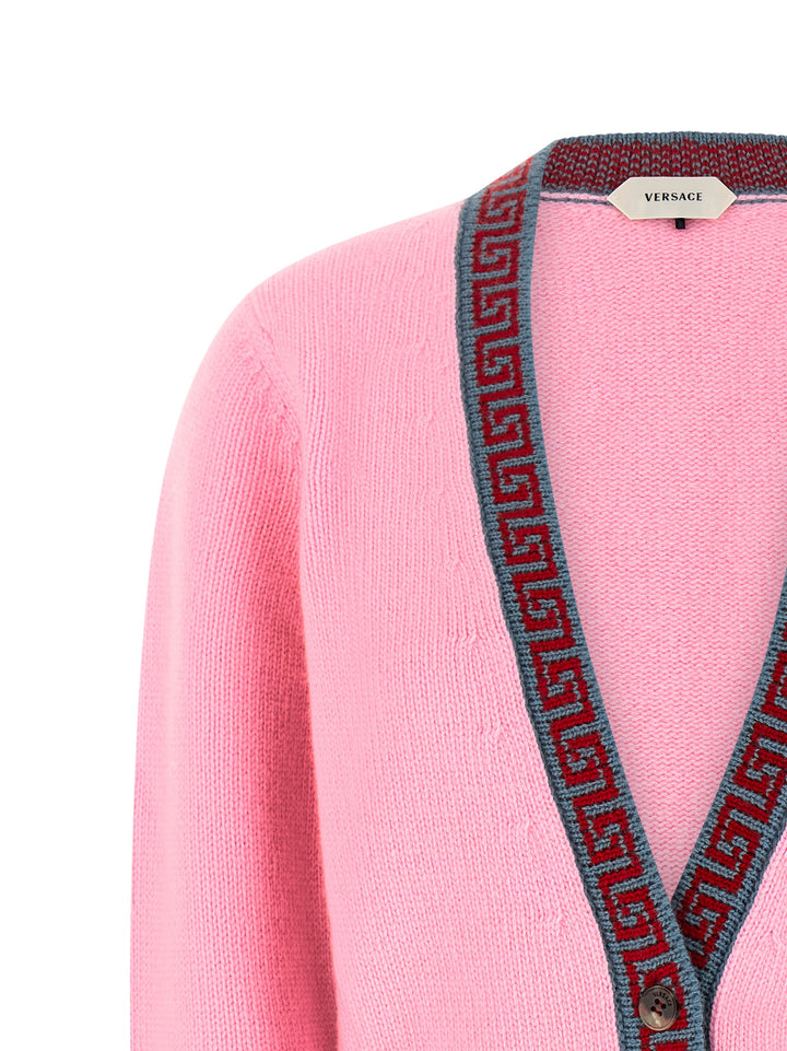 Versace Multicolor Virgin Wool Cardigan