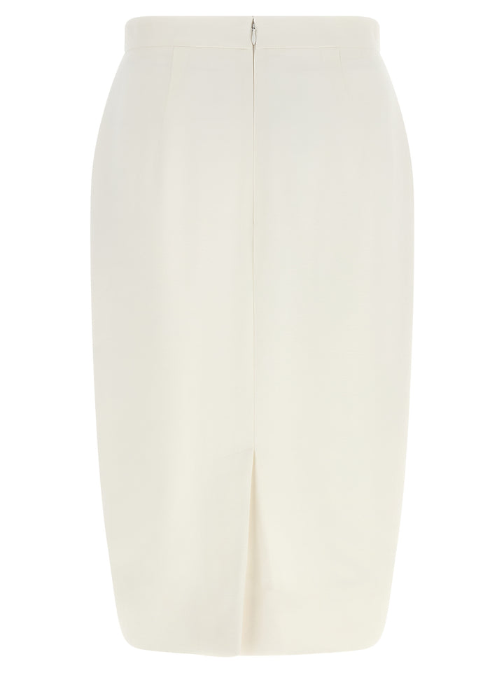 Stella McCartney White Polyester Midi Skirt