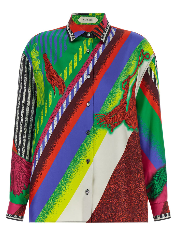 Versace Multicolor Silk Blouse