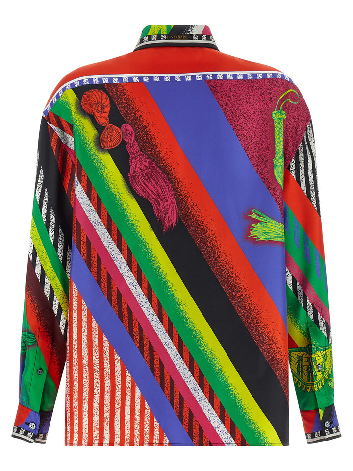 Versace Multicolor Silk Blouse