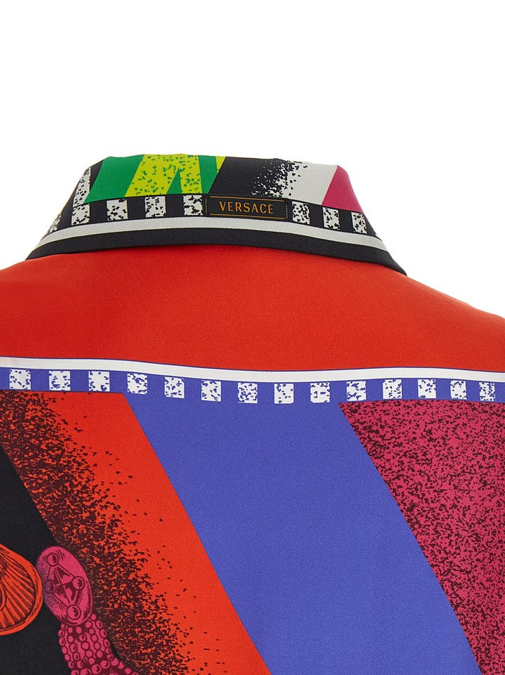 Versace Multicolor Silk Blouse