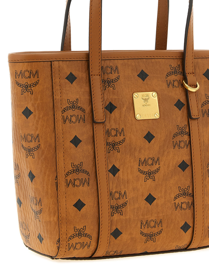 MCM Brown Polyethylene Tote Bag