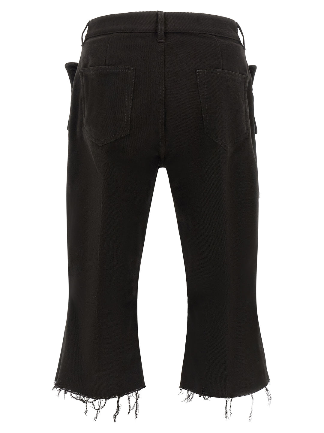 Rick Owens Black Cotton Cargo Pants