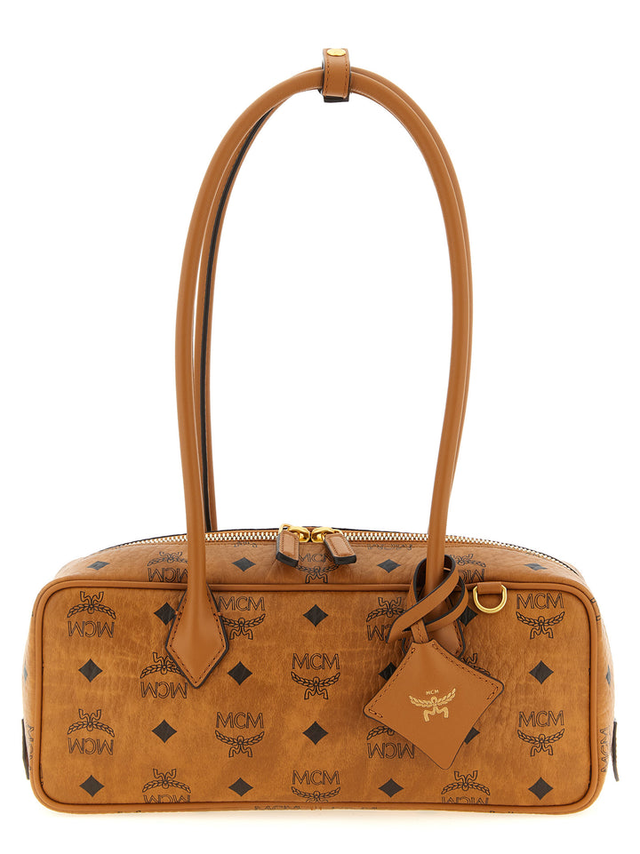 MCM Brown Polyethylene Shoulder Bag