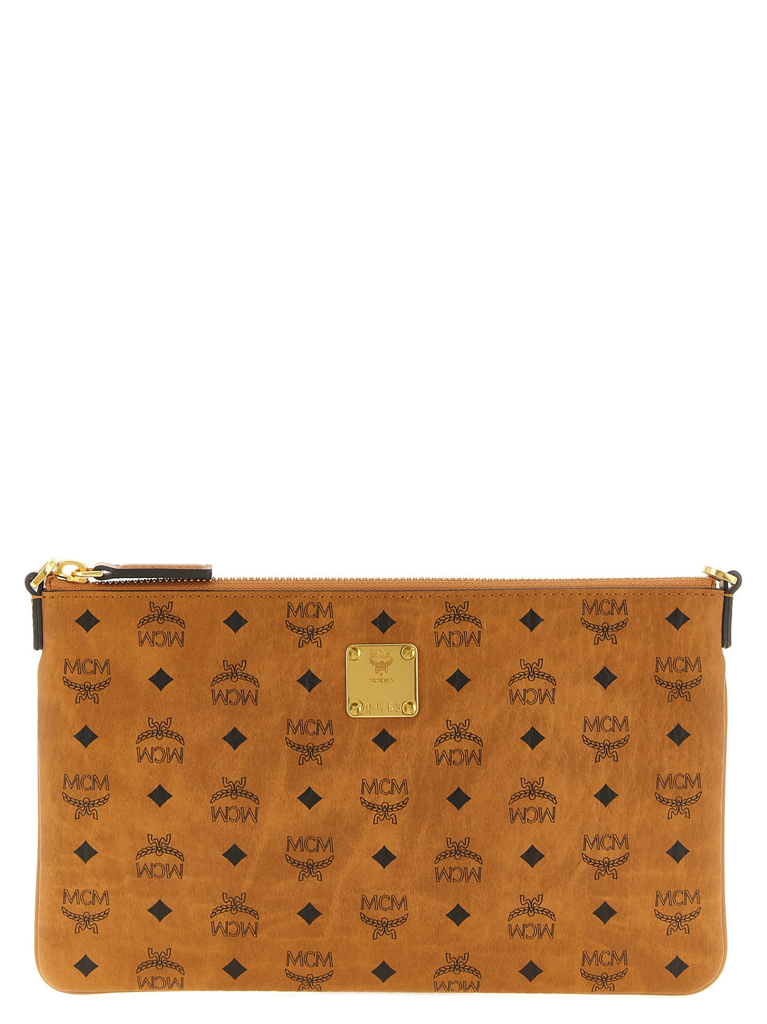 MCM Brown Polyethylene Clutch Bag