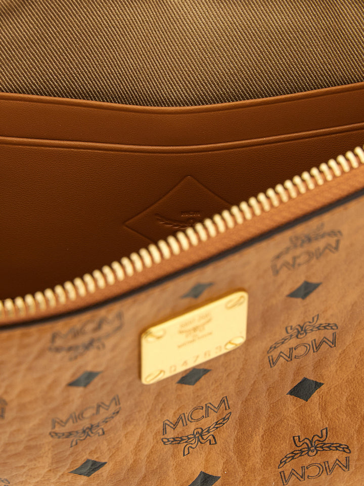 MCM Brown Polyethylene Clutch Bag