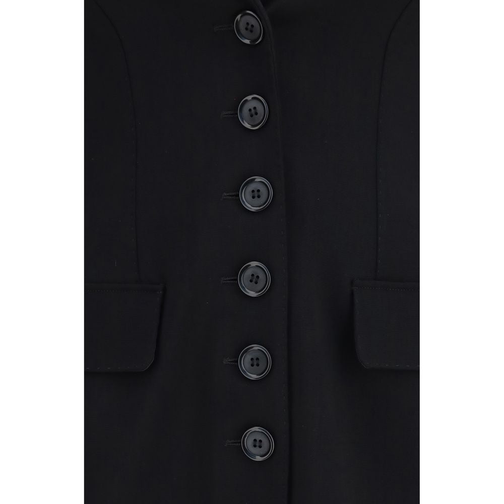 Dolce &amp; Gabbana Black Wool Oves Aries Full-Length Jacket