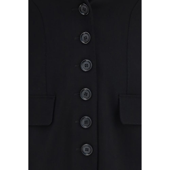 Dolce &amp; Gabbana Black Wool Oves Aries Full-Length Jacket