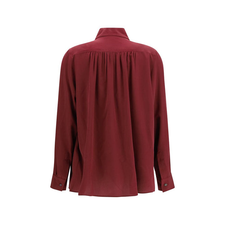 Jacob Cohen Bordeaux Silk Blouse