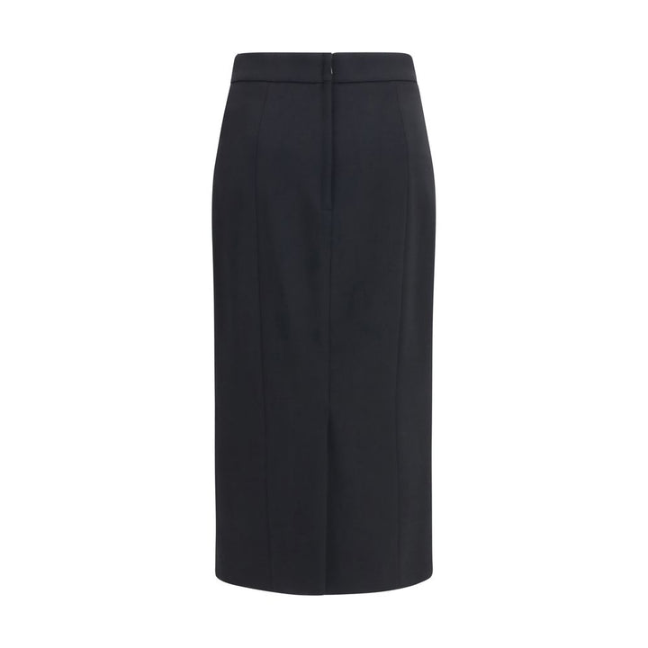 Dolce &amp; Gabbana Black Wool Oves Aries Long Skirt