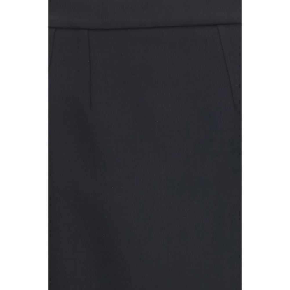 Dolce &amp; Gabbana Black Wool Oves Aries Long Skirt