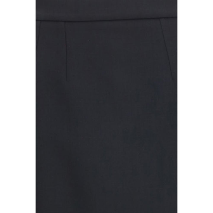 Dolce &amp; Gabbana Black Wool Oves Aries Long Skirt
