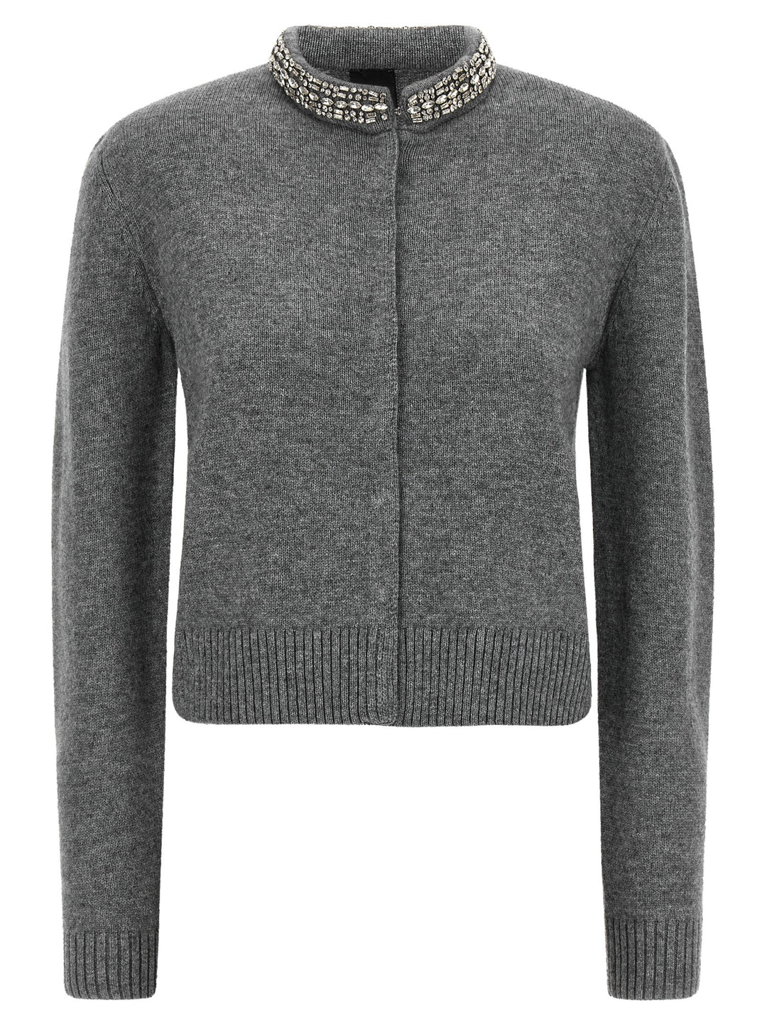 PINKO Gray Wool Cardigan
