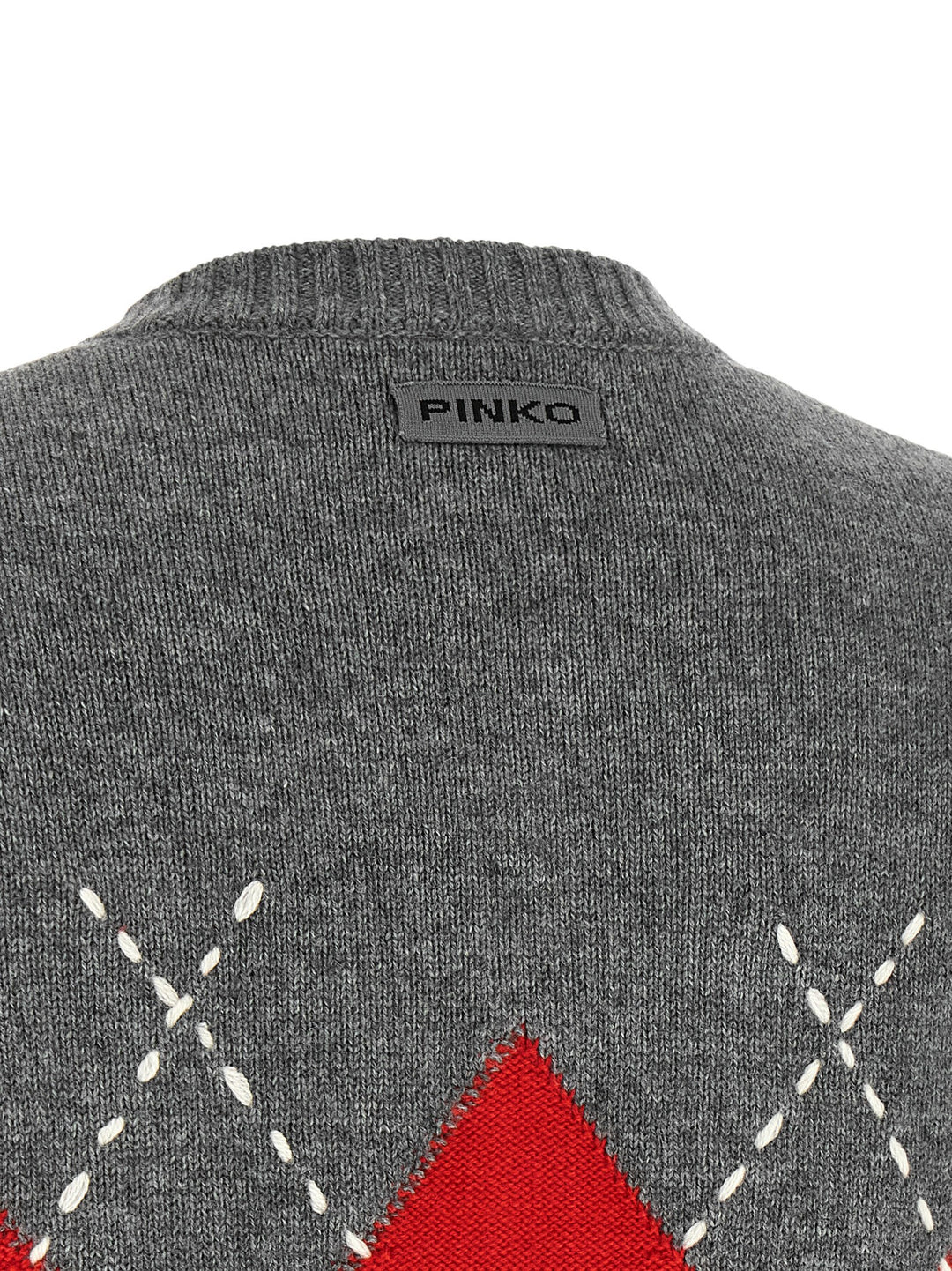 PINKO Gray Wool Cardigan