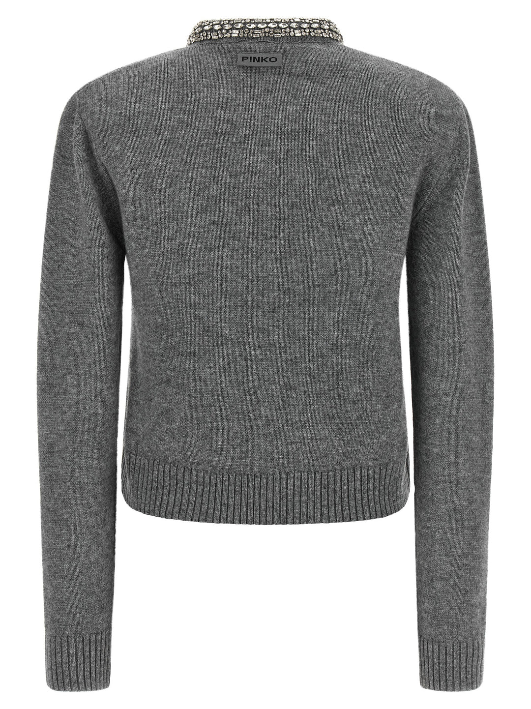 PINKO Gray Wool Cardigan