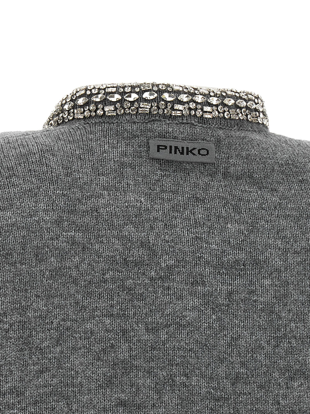 PINKO Gray Wool Cardigan