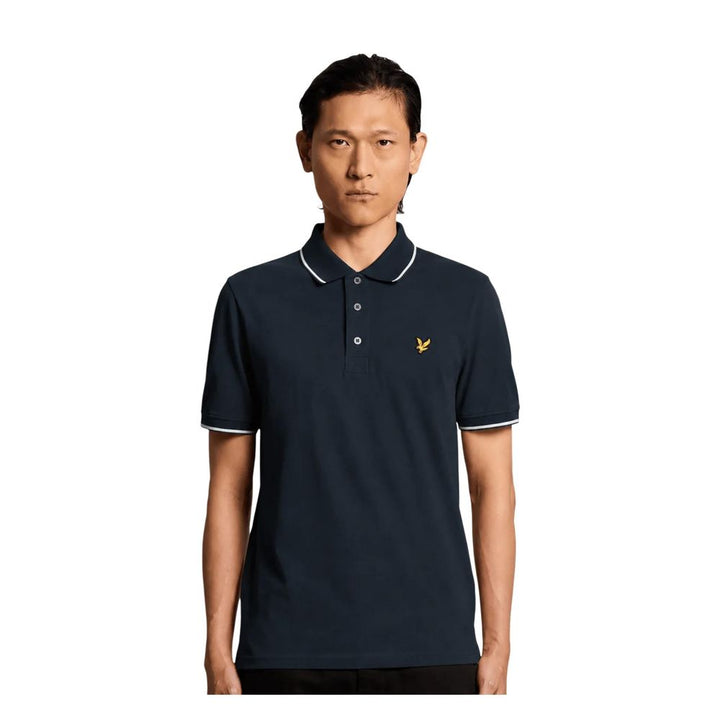 Lyle &amp; Scott Blue Cotton Polo Shirt