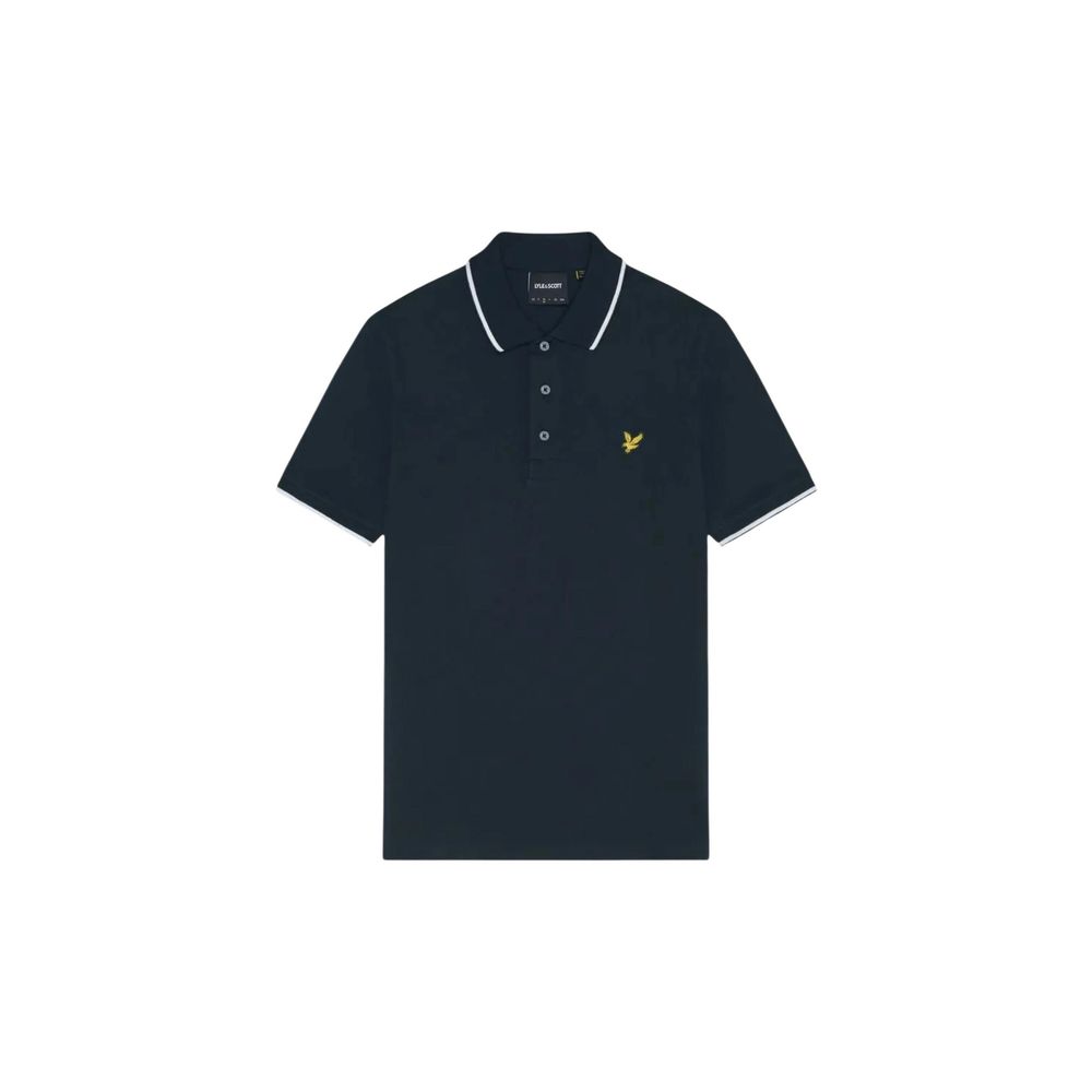 Lyle &amp; Scott Blue Cotton Polo Shirt