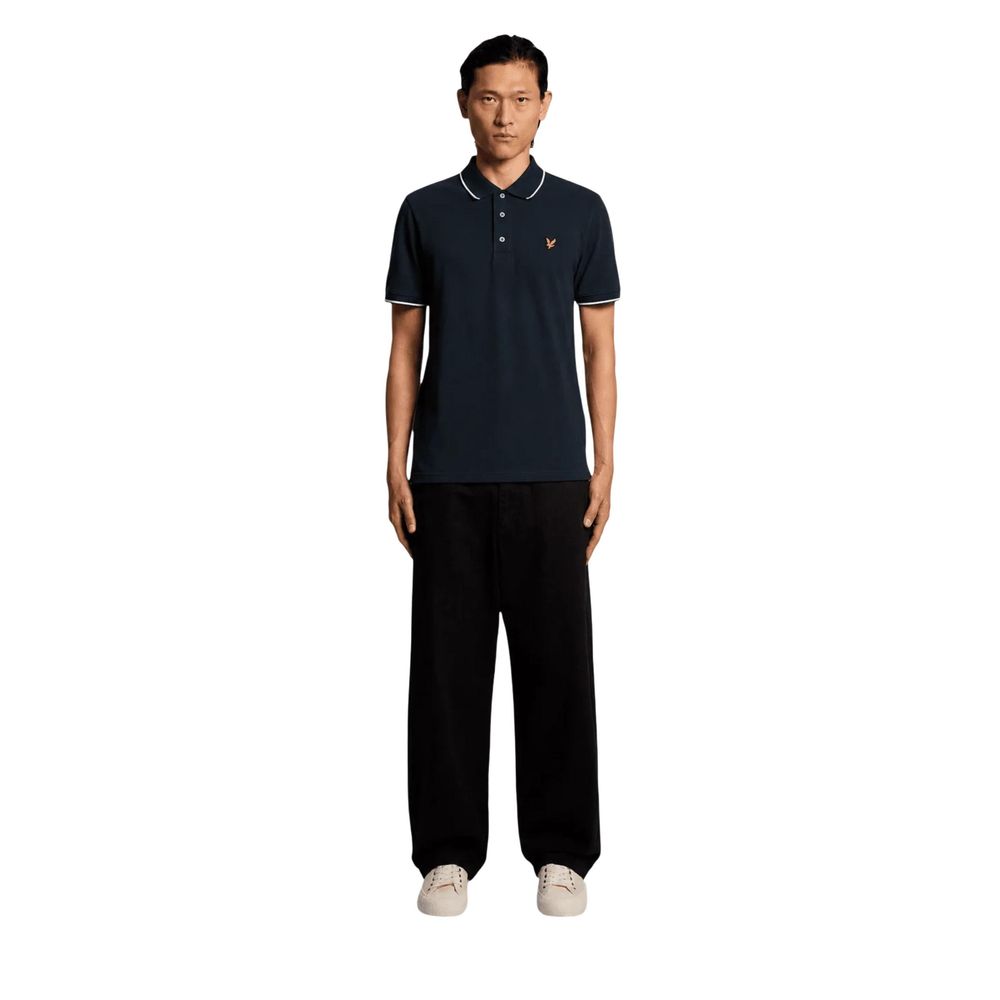 Lyle &amp; Scott Blue Cotton Polo Shirt