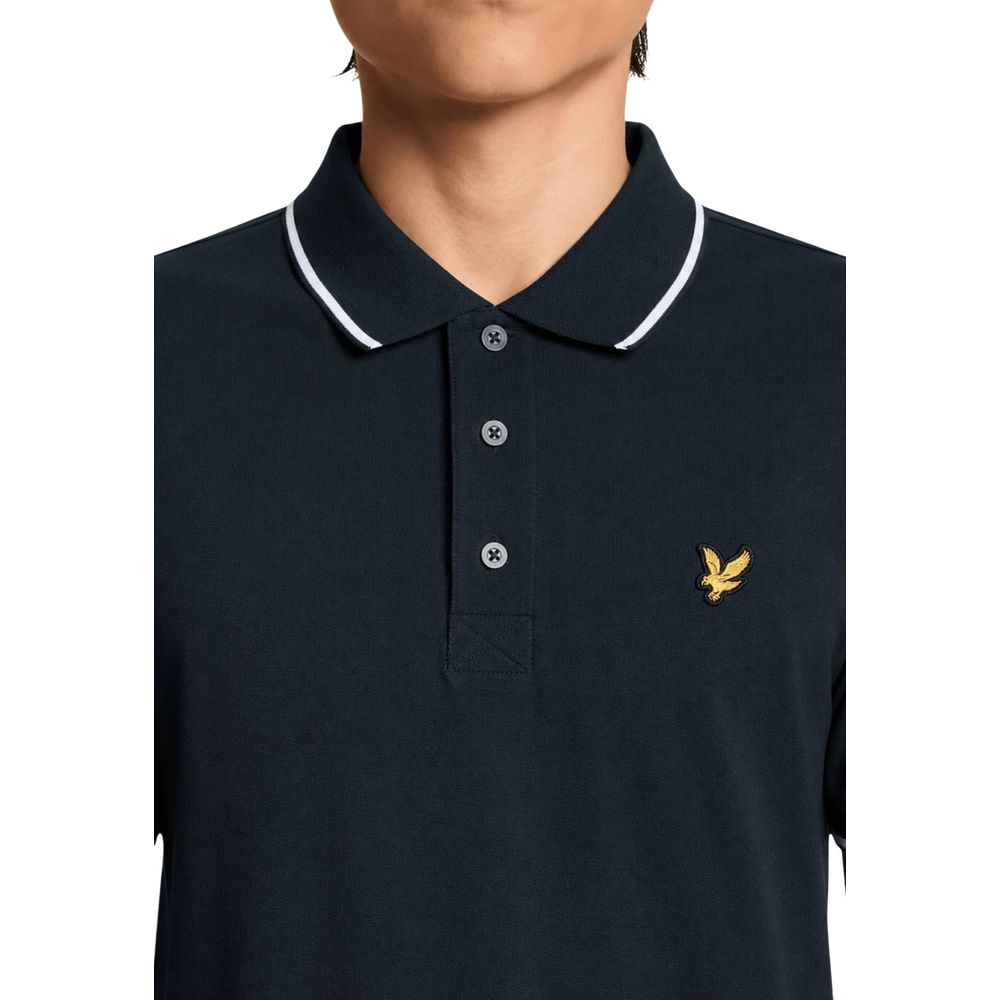 Lyle &amp; Scott Blue Cotton Polo Shirt