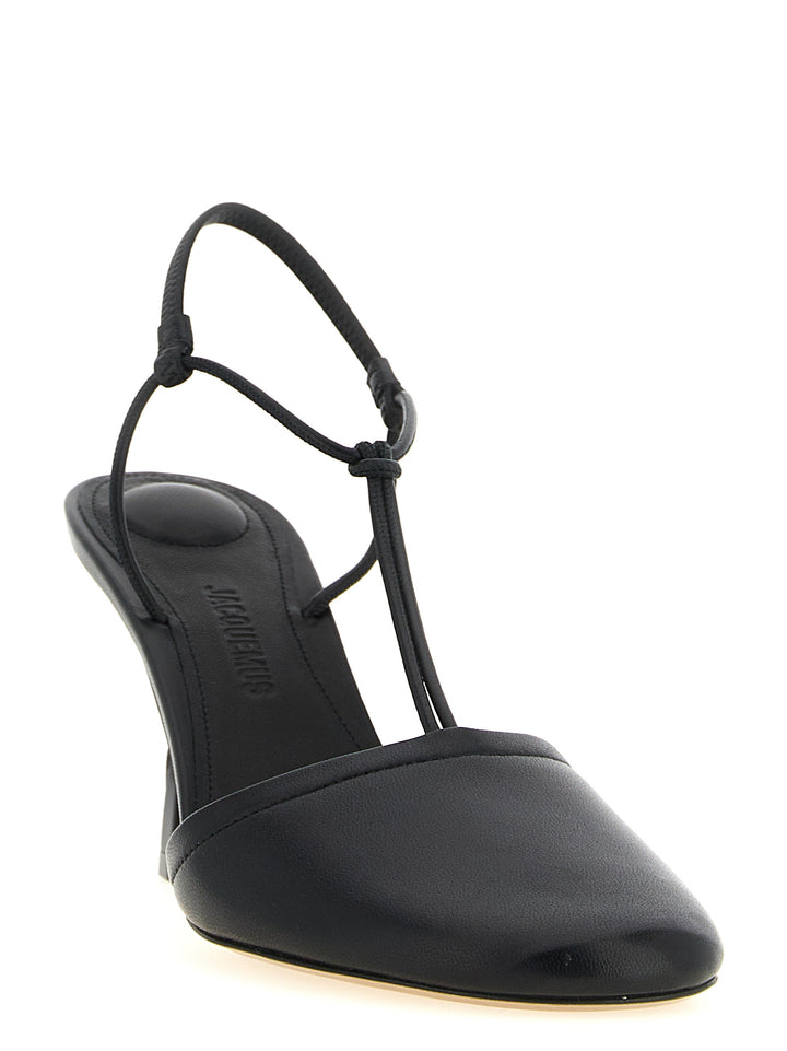 Jacquemus Black Lamb Leather High Heel Pumps