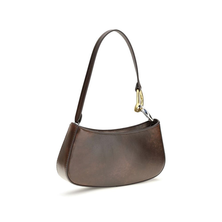 Staud Brown Calf Leather Bos Taurus Shoulder Bag