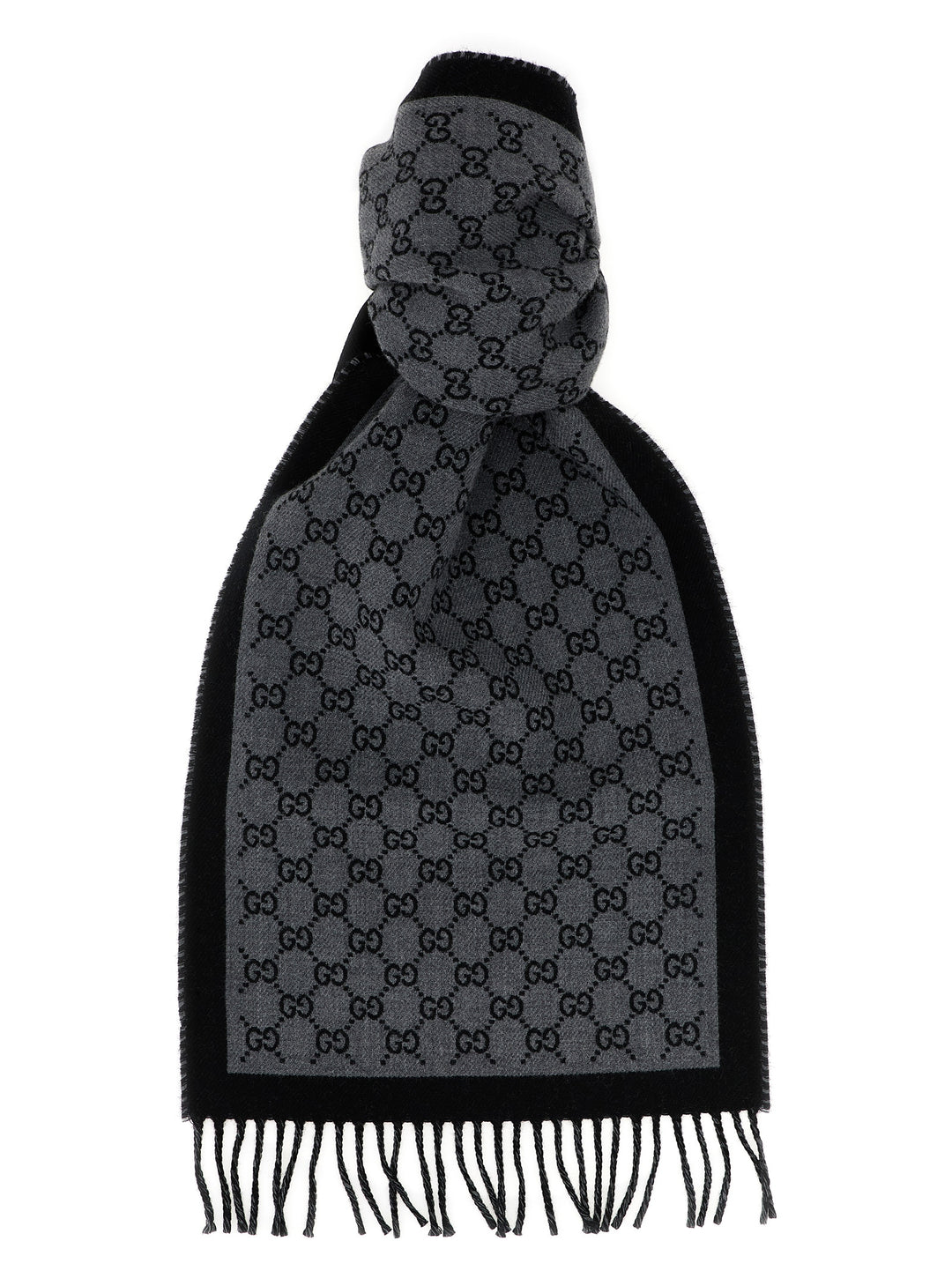 Gucci Gray Wool Scarf