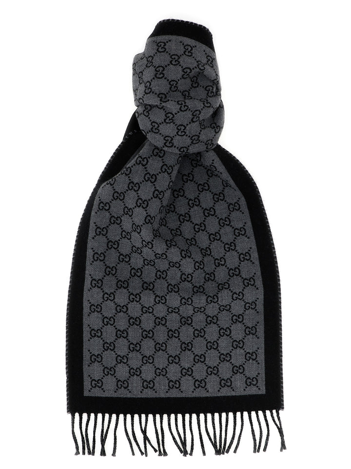 Gucci Gray Wool Scarf