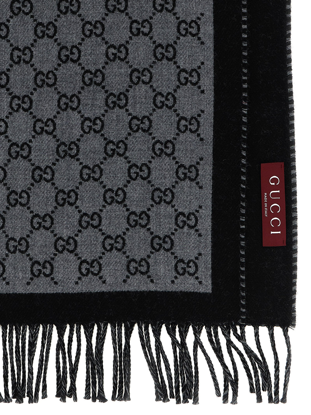Gucci Gray Wool Scarf