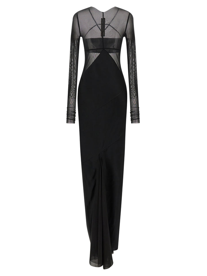 Rick Owens Black Nylon Long Dress