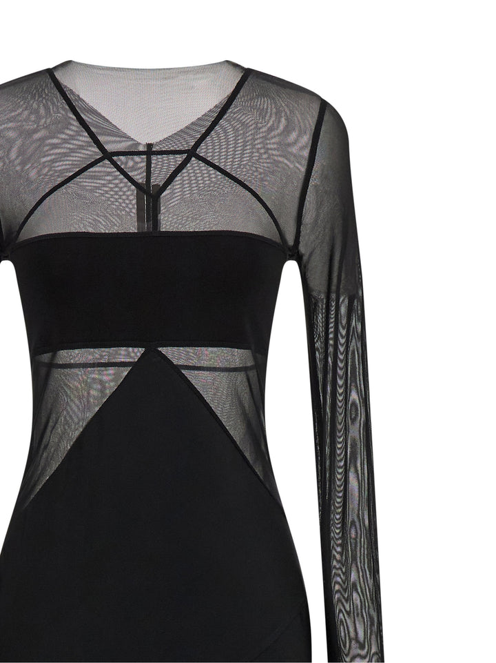 Rick Owens Black Nylon Long Dress