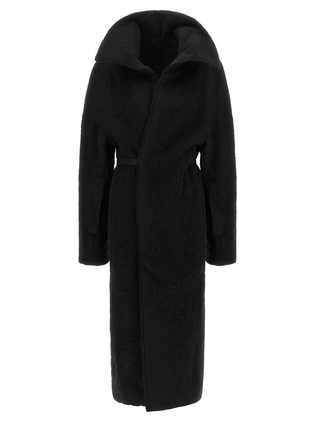 Rick Owens Black Marabou Coat