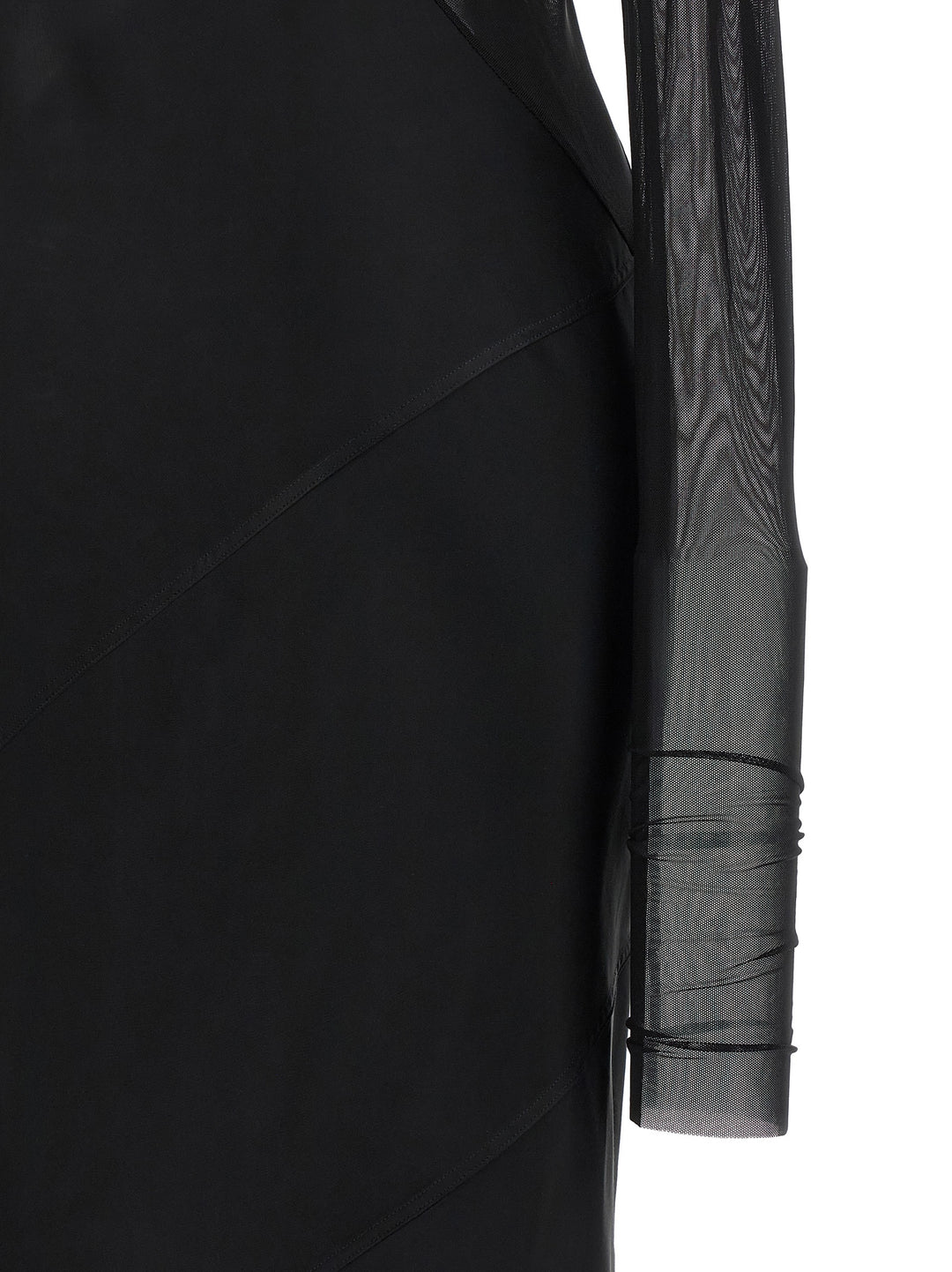 Rick Owens Black Nylon Long Dress
