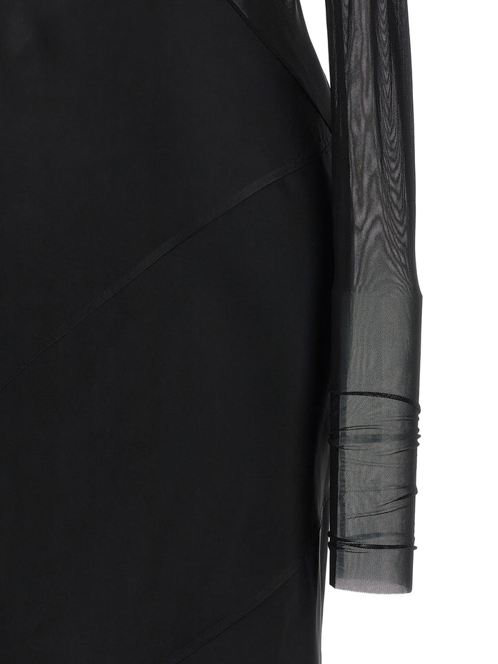 Rick Owens Black Nylon Long Dress