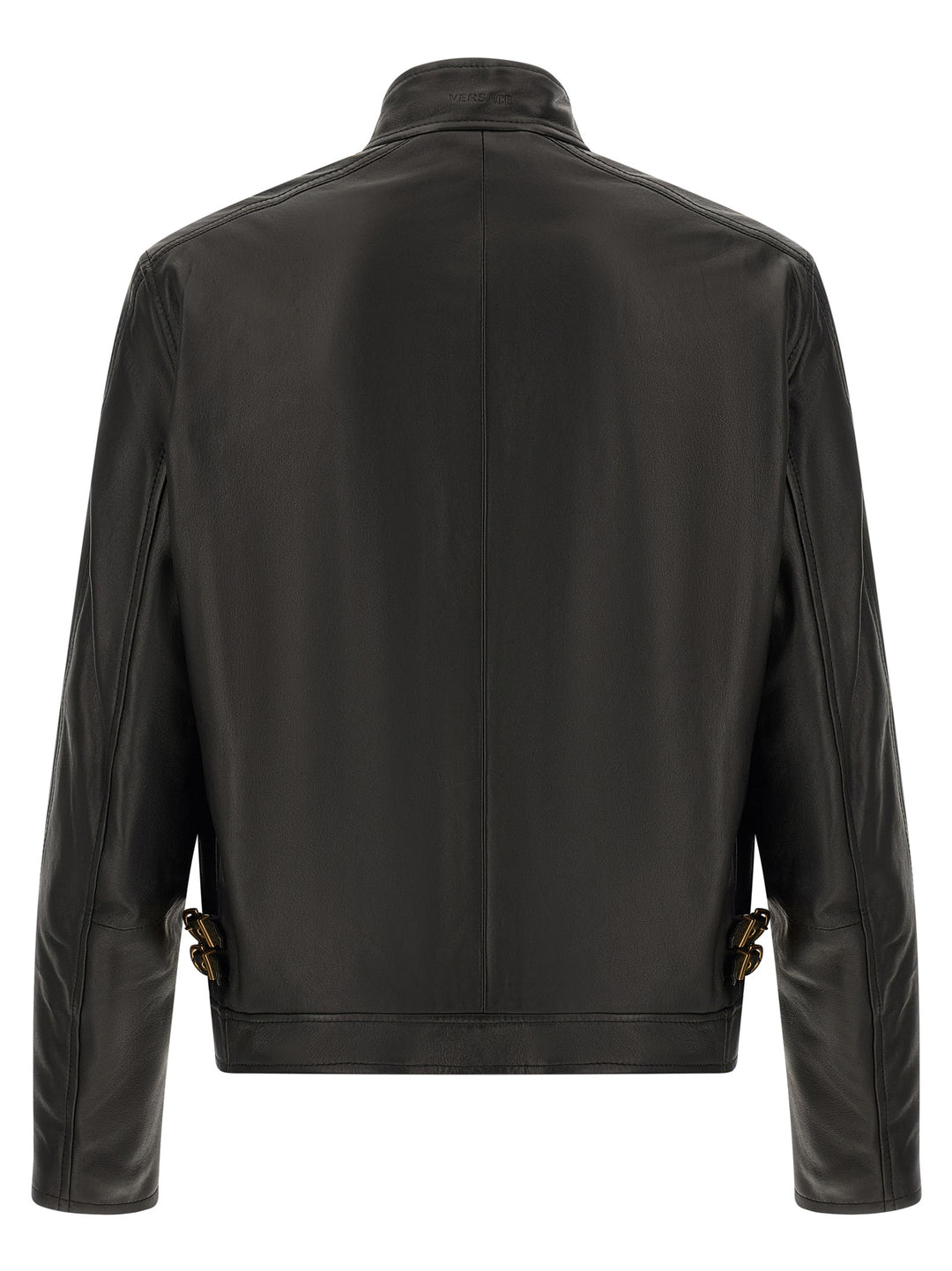 Versace Black Lamb Leather Leather Jacket