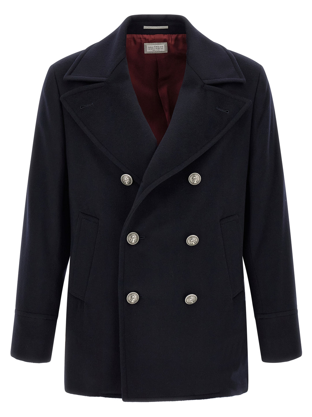Brunello Cucinelli Blue Virgin Wool Coat