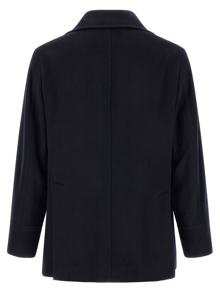 Brunello Cucinelli Blue Virgin Wool Coat