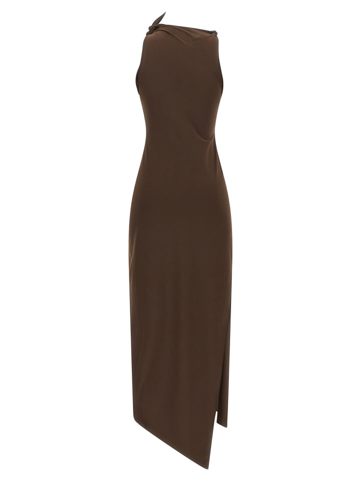 Coperni Brown Recycled Polyamide Long Dress