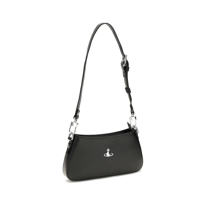 Vivienne Westwood Black Calf Leather Bos Taurus Shoulder Bag