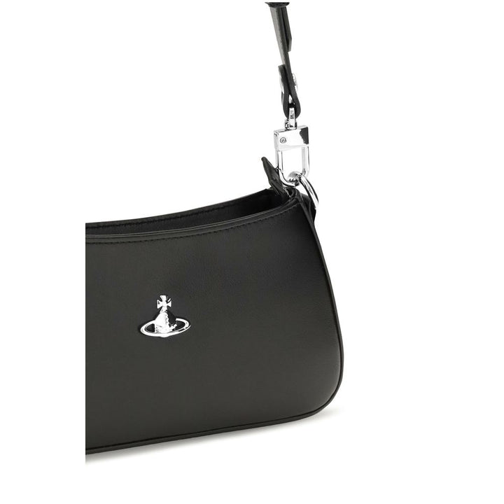 Vivienne Westwood Black Calf Leather Bos Taurus Shoulder Bag
