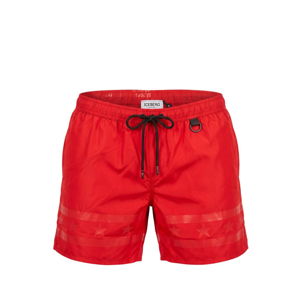 Iceberg Red Polyester Men Swim Short