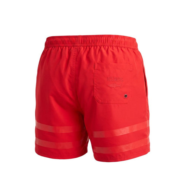 Iceberg Red Polyester Men Swim Short