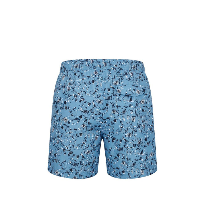 Trussardi Beachwear Light Blue Polyester Men Swim Trunk